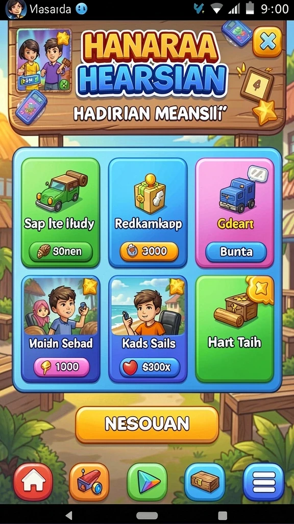 Tangkapan layar menampilkan karakter unik dan tantangan yang mengasyikkan.