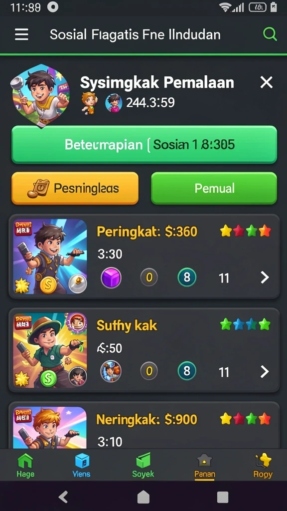 Karakter dengan kemampuan unik dan menarik.
