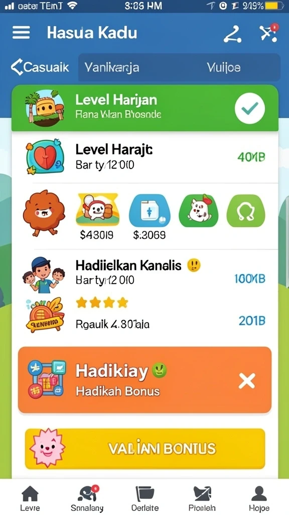 Karakter unik dengan kemampuan menarik.