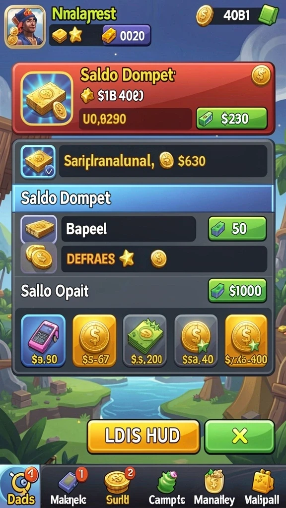 Screenshot menampilkan tampilan awal permainan dengan desain yang menarik.