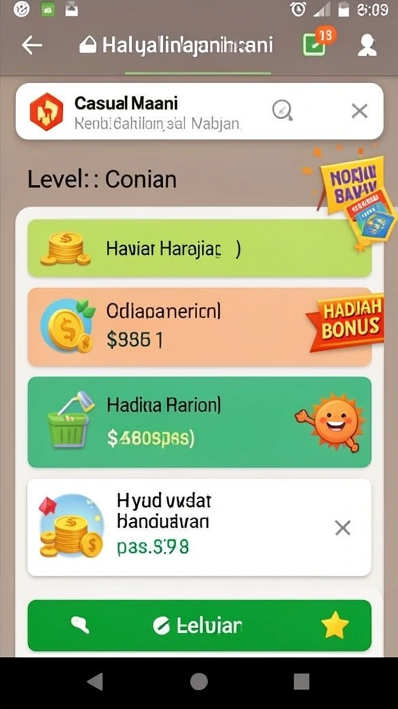 Screenshot menunjukkan karakter utama di tengah petualangan.
