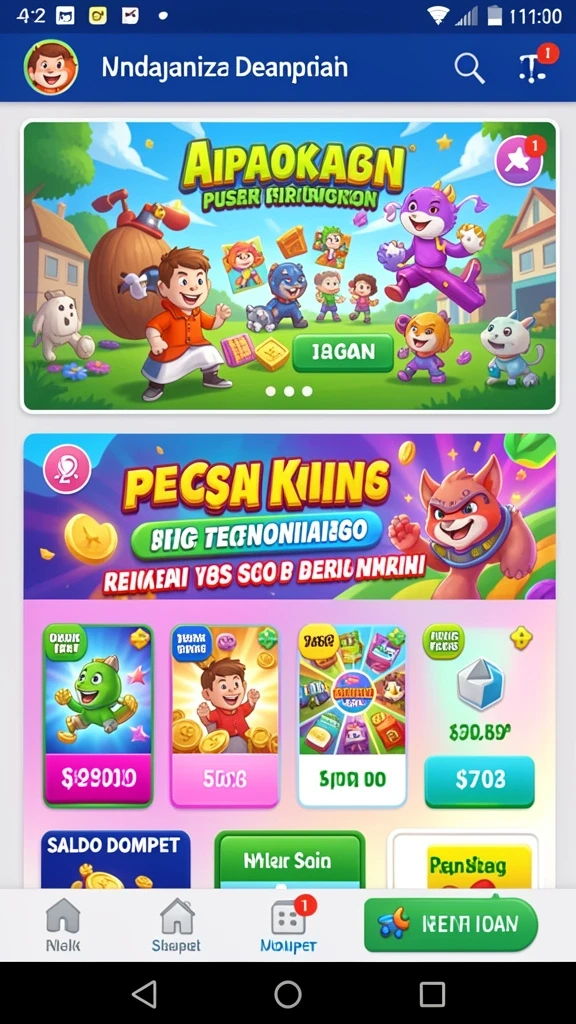 Berbagai pilihan permainan menarik untuk semua pemain.