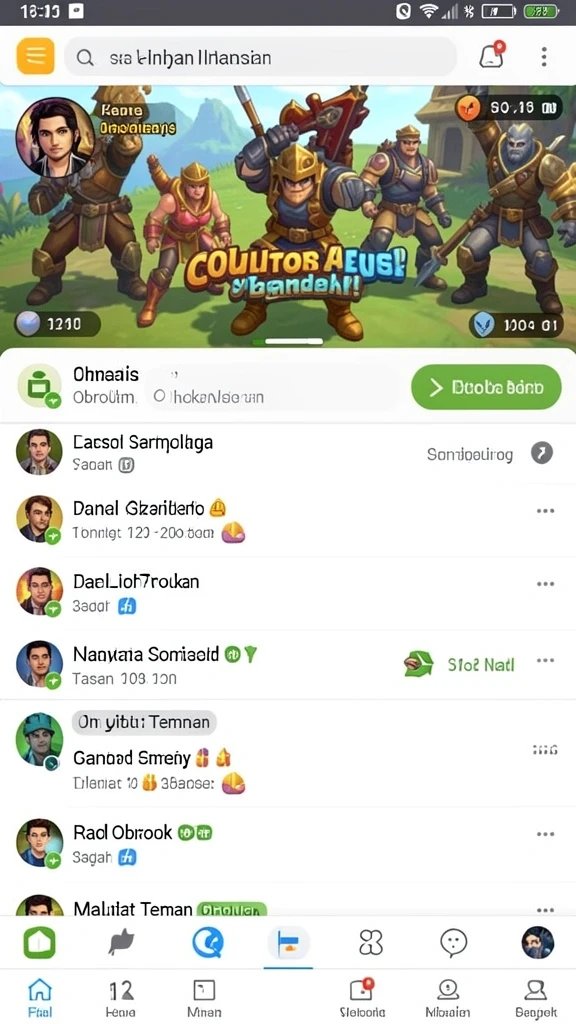 Tampilan utama game dengan menu yang intuitif.