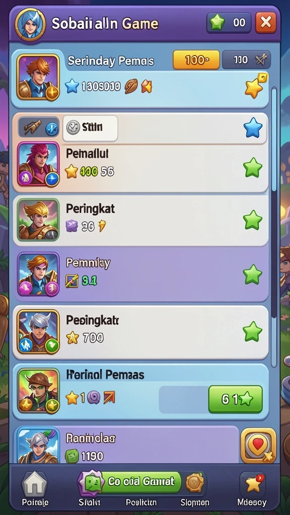 Beragam pilihan permainan yang tersedia untuk semua pemain.