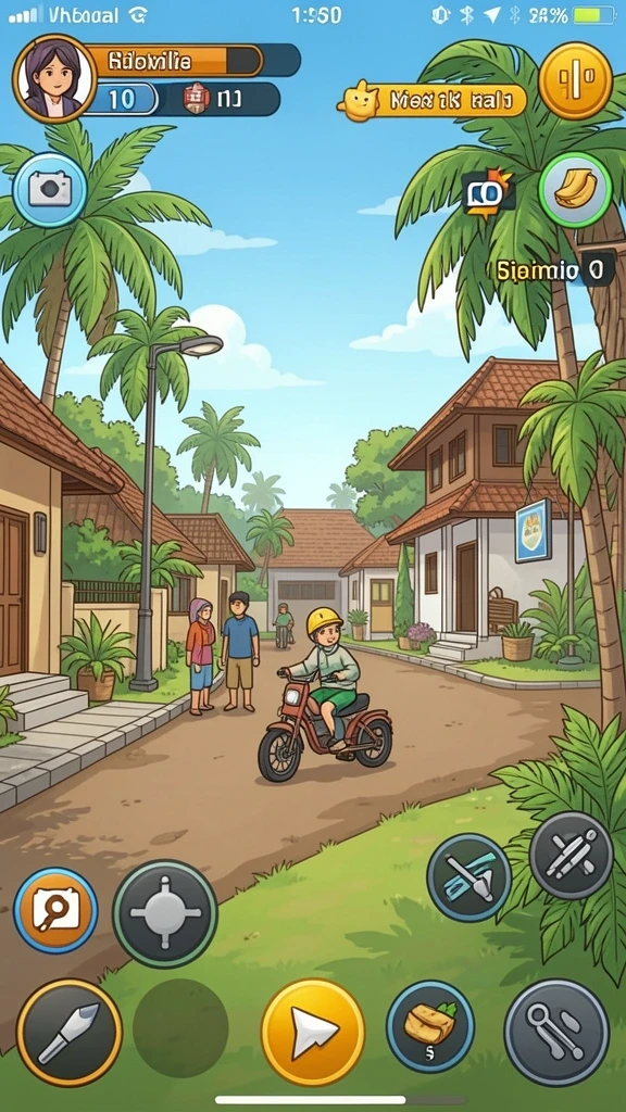 Tampilan layar utama dengan berbagai pilihan slot.