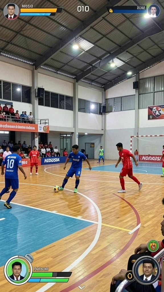 Menggambarkan pertempuran seru melawan monster.