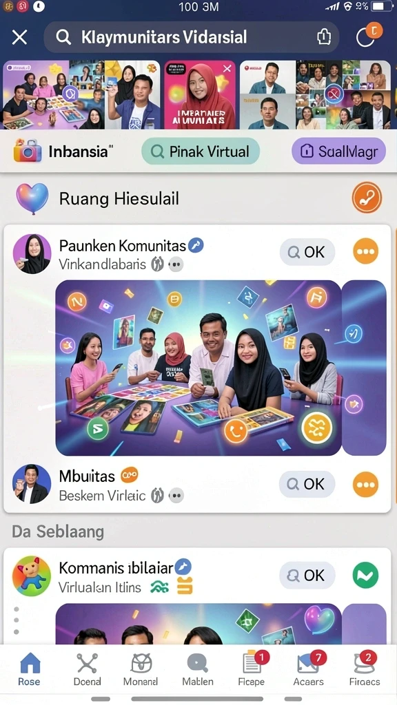 Fitur komunitas untuk berbagi tips dan strategi.